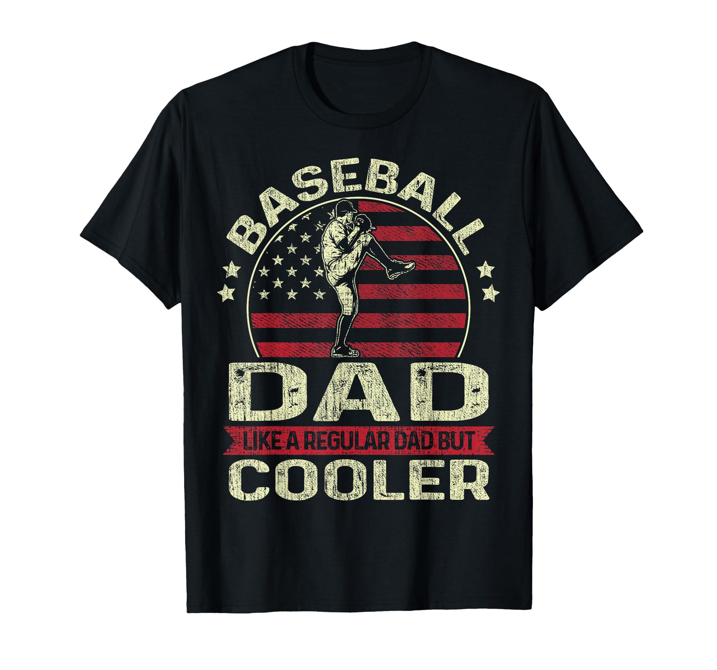 Fathers Day Baseball Dad Like Regular T-Shirt - Custom Art Print Unisex - T-Shirt, Sweatshirt, Hoodie