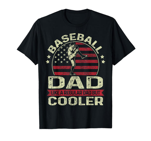 Fathers Day Baseball Dad Like Regular T-Shirt - Custom Art Print Unisex - T-Shirt, Sweatshirt, Hoodie