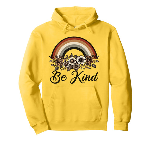 Be Kind 70S Rainbow Flowers Lover Hoodie - Fun Novelty Design for Adults - T-Shirt, Sweatshirt, Hoodie