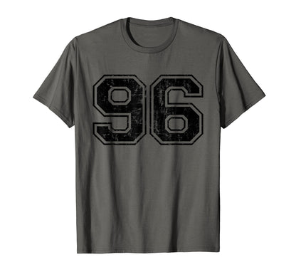 Number 96 Varsity Distressed Sport T-Shirt - Minimalist Print Men Women - T-Shirt, Sweatshirt, Hoodie