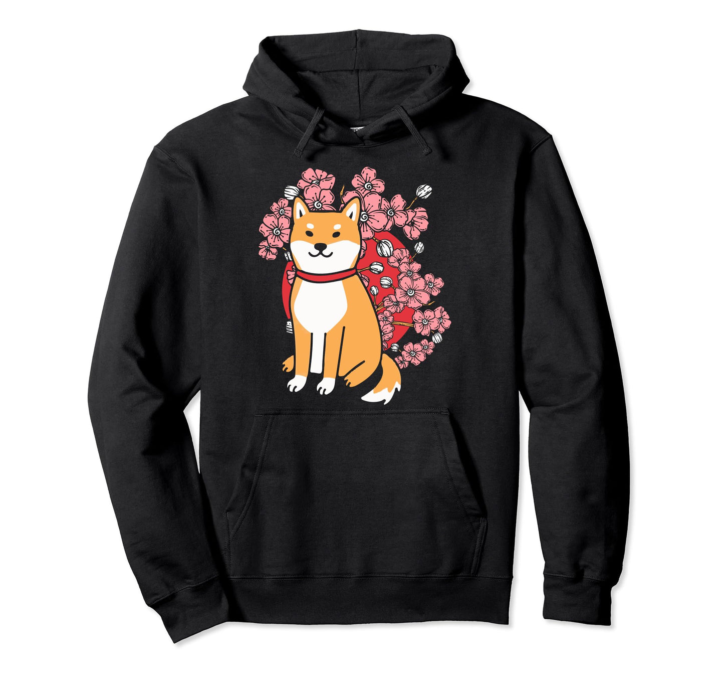 Sakura Flower Japanese Shiba Inu Cherry Hoodie - Graphic Print Unisex - T-Shirt, Sweatshirt, Hoodie