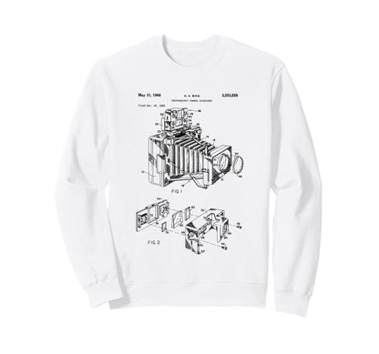 Camera Diagram Patent 1966 Photography Sweatshirt - Minimalist Print Unisex - T-Shirt, Sweatshirt, Hoodie