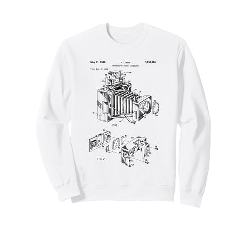 Camera Diagram Patent 1966 Photography Sweatshirt - Minimalist Print Unisex - T-Shirt, Sweatshirt, Hoodie