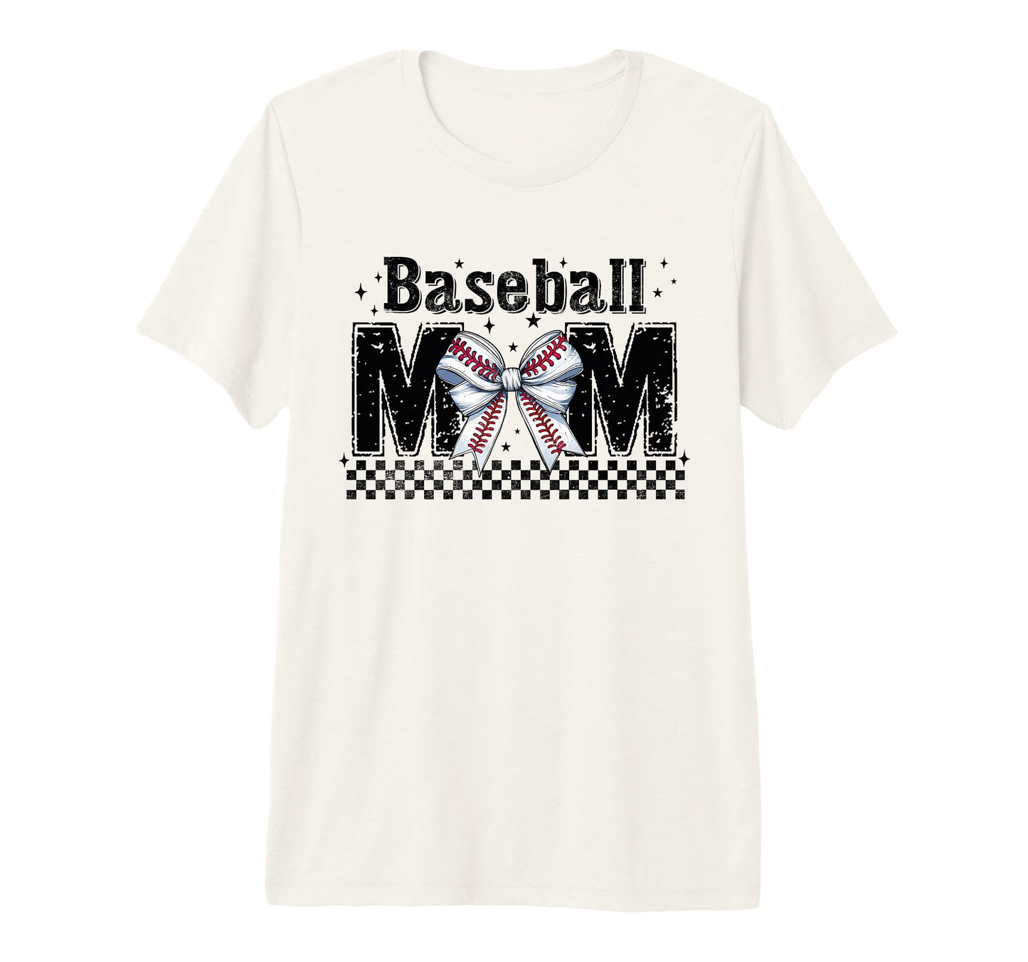 Baseball Mom Coquette Bow Game Day T-Shirt - Custom Art Print for Adults - T-Shirt, Sweatshirt, Hoodie