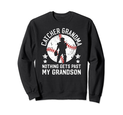 My Grandson Baseball Catcher Sweatshirt - Casual Everyday Wear Men Women - T-Shirt, Sweatshirt, Hoodie