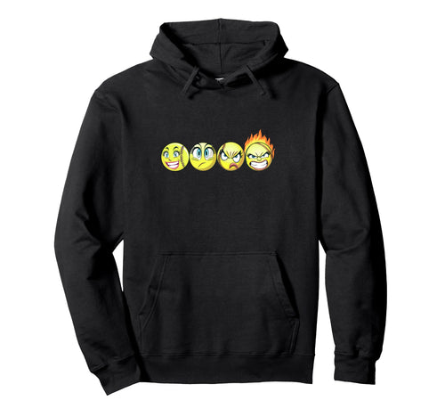 Funny Novelty Womens Softball Happy Angry Hoodie - Streetwear Style Unisex - T-Shirt, Sweatshirt, Hoodie