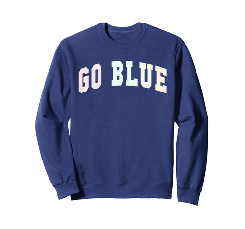 Lets Go Blue Team Spirit Week Game Sweatshirt - Minimalist Print Unisex - T-Shirt, Sweatshirt, Hoodie