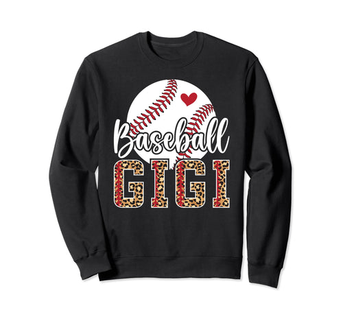 Baseball Gigi Leopard Grandma Sweatshirt - Fun Novelty Design for Adults - T-Shirt, Sweatshirt, Hoodie