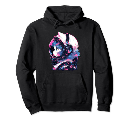 80S 90S Aesthetic Vaporwave Space Cat Hoodie - Novelty Apparel Men Women - T-Shirt, Sweatshirt, Hoodie