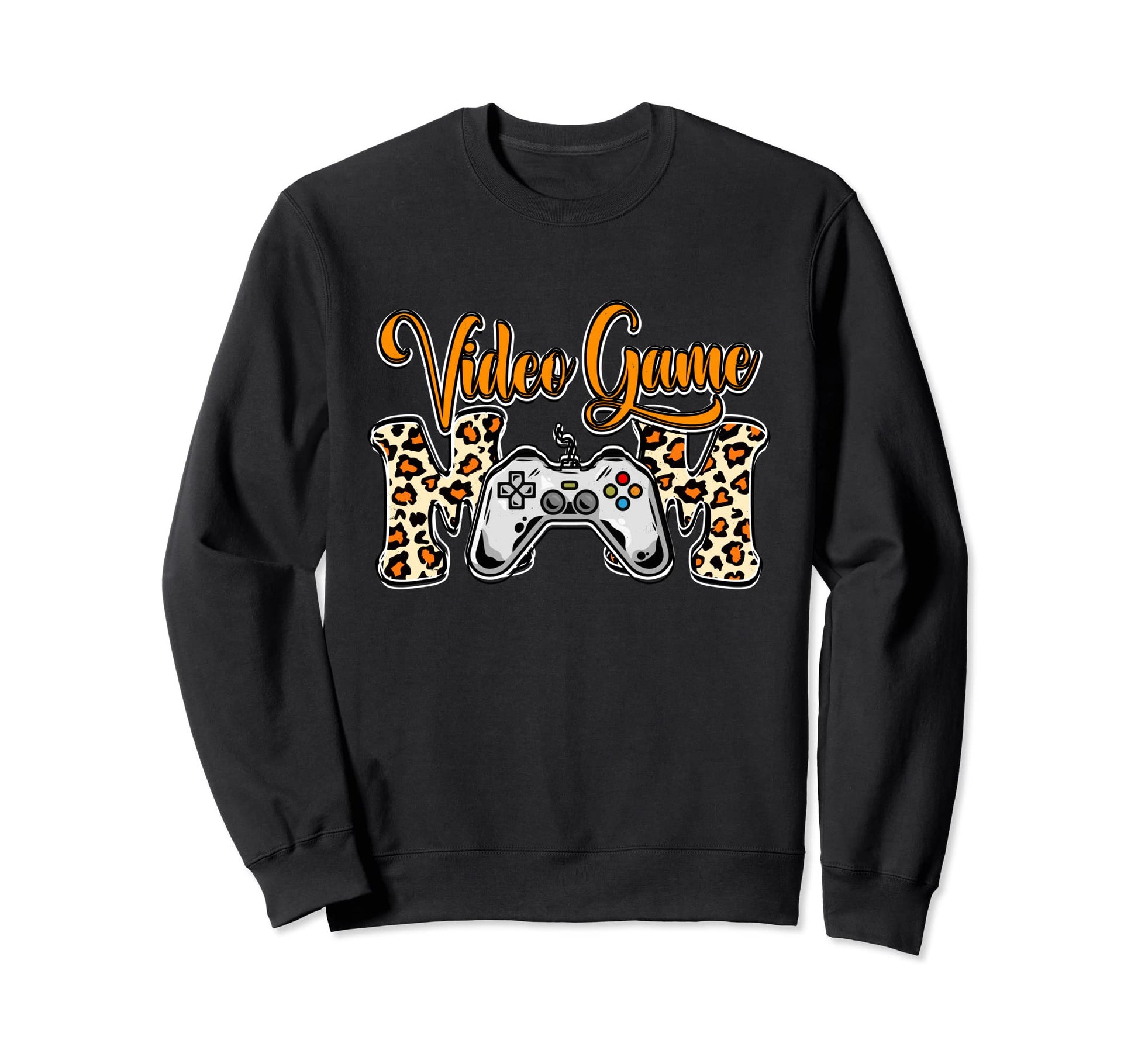 Video Game Mom Leopard Video Game Sweatshirt - Custom Art Print Unisex - T-Shirt, Sweatshirt, Hoodie