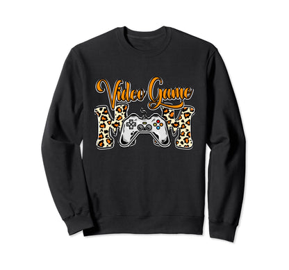 Video Game Mom Leopard Video Game Sweatshirt - Custom Art Print Unisex - T-Shirt, Sweatshirt, Hoodie