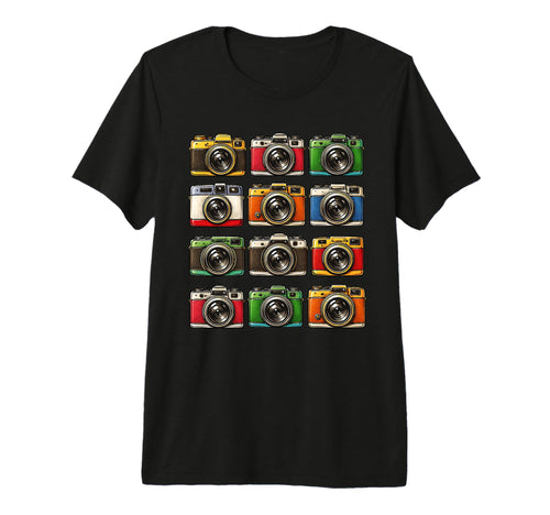 Photographer Camera Collection T-Shirt - Trendy Graphic for Adults - T-Shirt, Sweatshirt, Hoodie