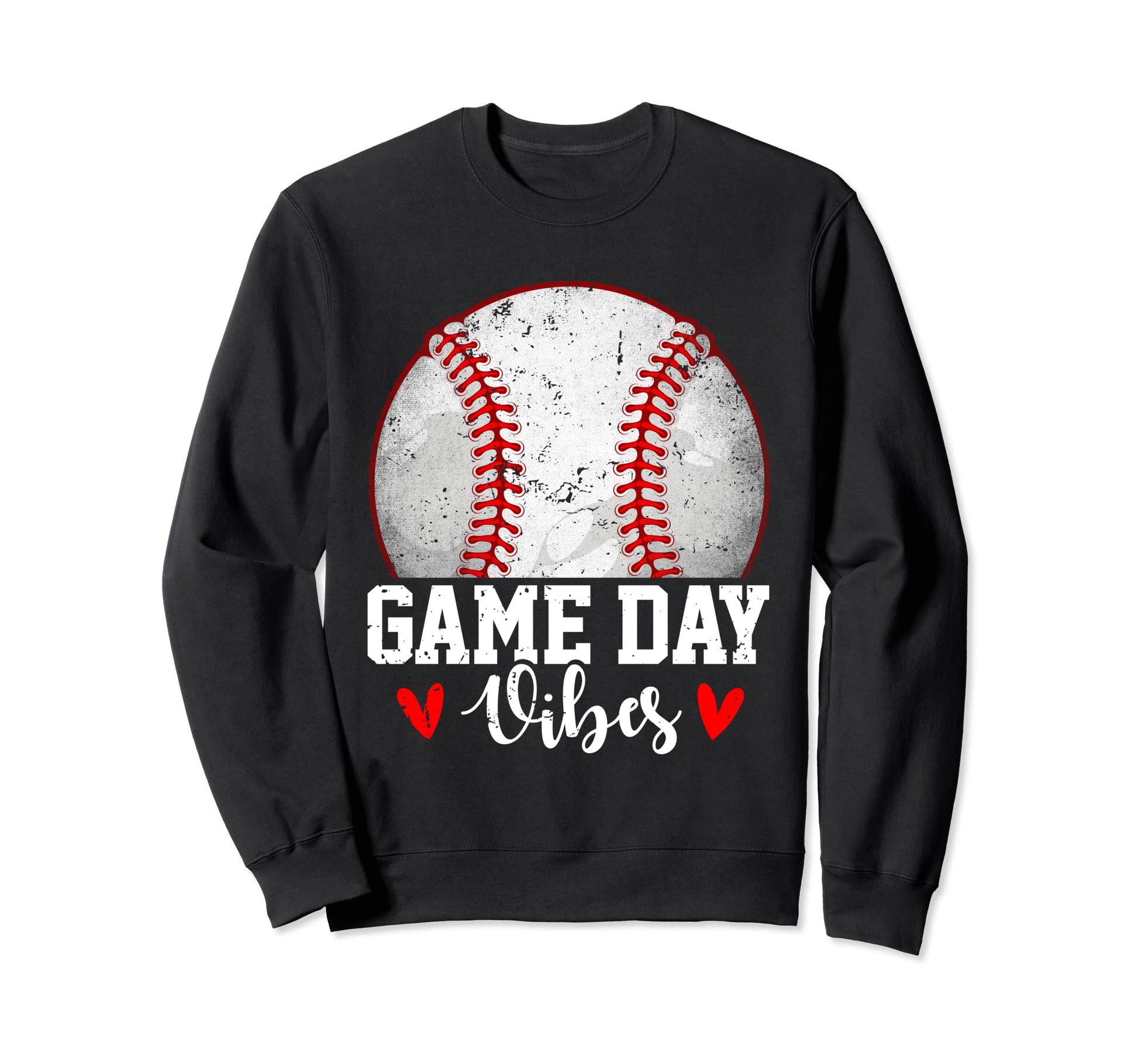 Game Day Vibes Sports Games Baseball Sweatshirt - Graphic Print for Adults - T-Shirt, Sweatshirt, Hoodie