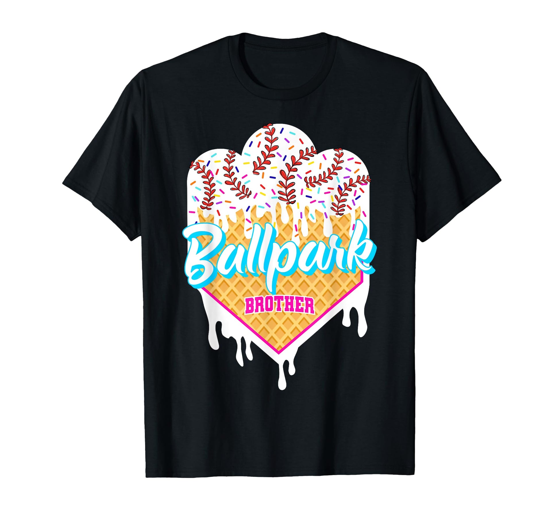 Baseball Drip Ballpark Brother Ice T-Shirt - Minimalist Print Men Women - T-Shirt, Sweatshirt, Hoodie