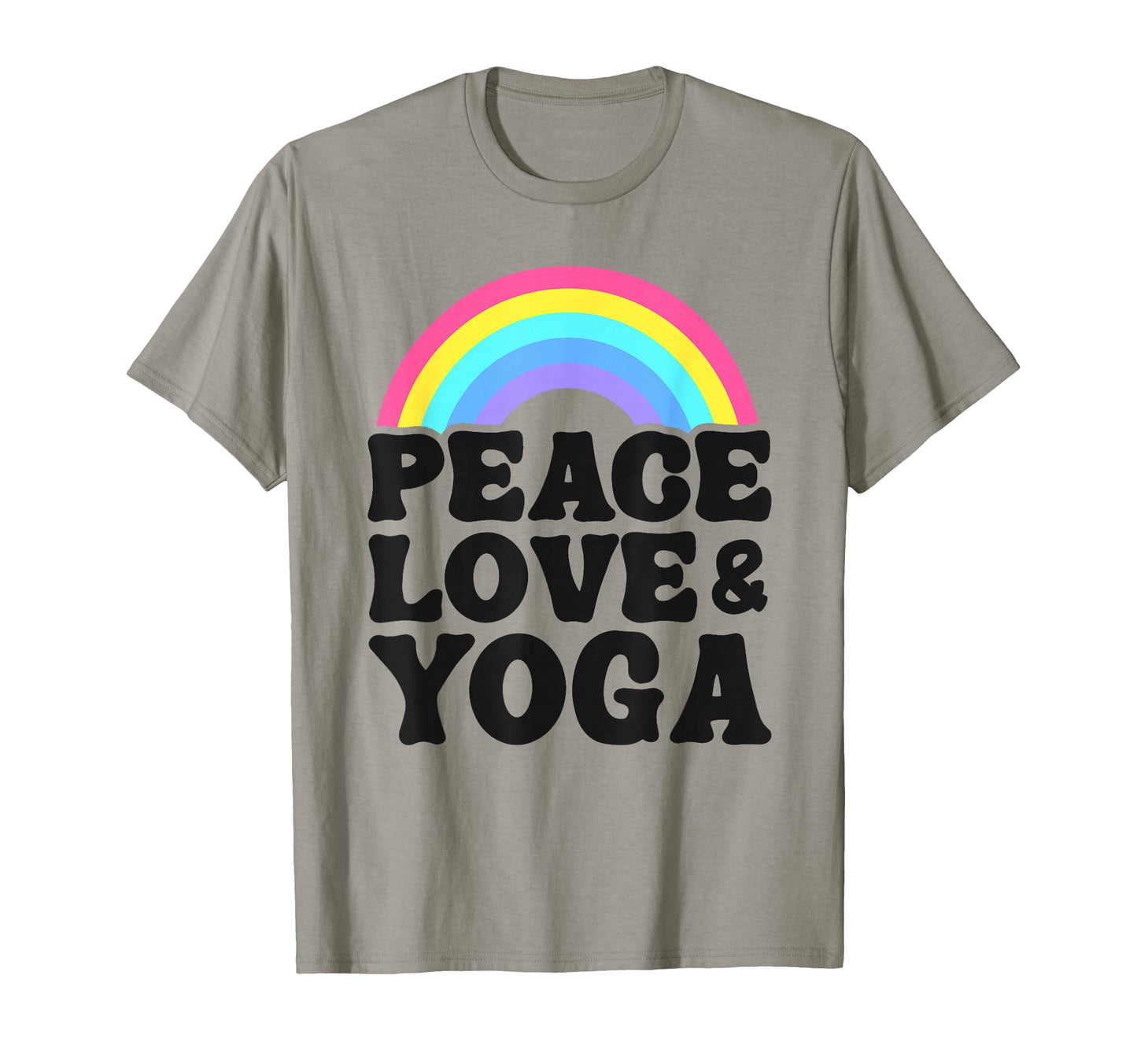 Peace Love Yoga Rainbow Hippie Yoga T-Shirt - Streetwear Style Men Women - T-Shirt, Sweatshirt, Hoodie