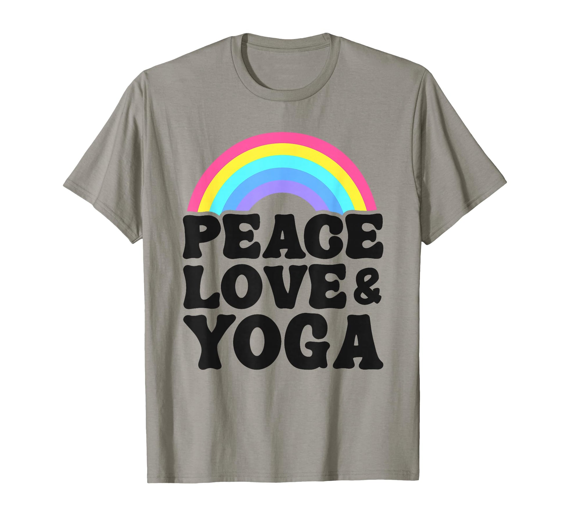 Peace Love Yoga Rainbow Hippie Yoga T-Shirt - Streetwear Style Men Women - T-Shirt, Sweatshirt, Hoodie