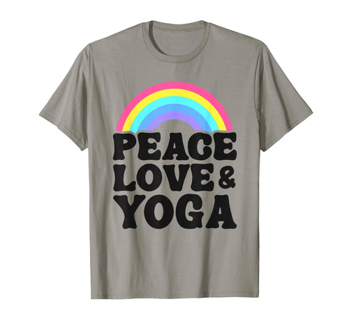 Peace Love Yoga Rainbow Hippie Yoga T-Shirt - Streetwear Style Men Women - T-Shirt, Sweatshirt, Hoodie