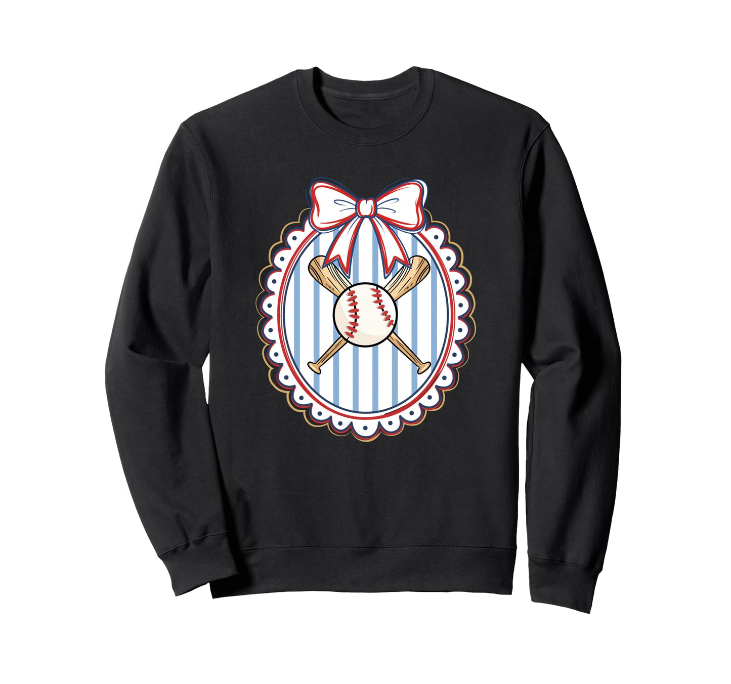Coquette Baseball Sports Mom Sweatshirt - Aesthetic Graphic for Adults - T-Shirt, Sweatshirt, Hoodie