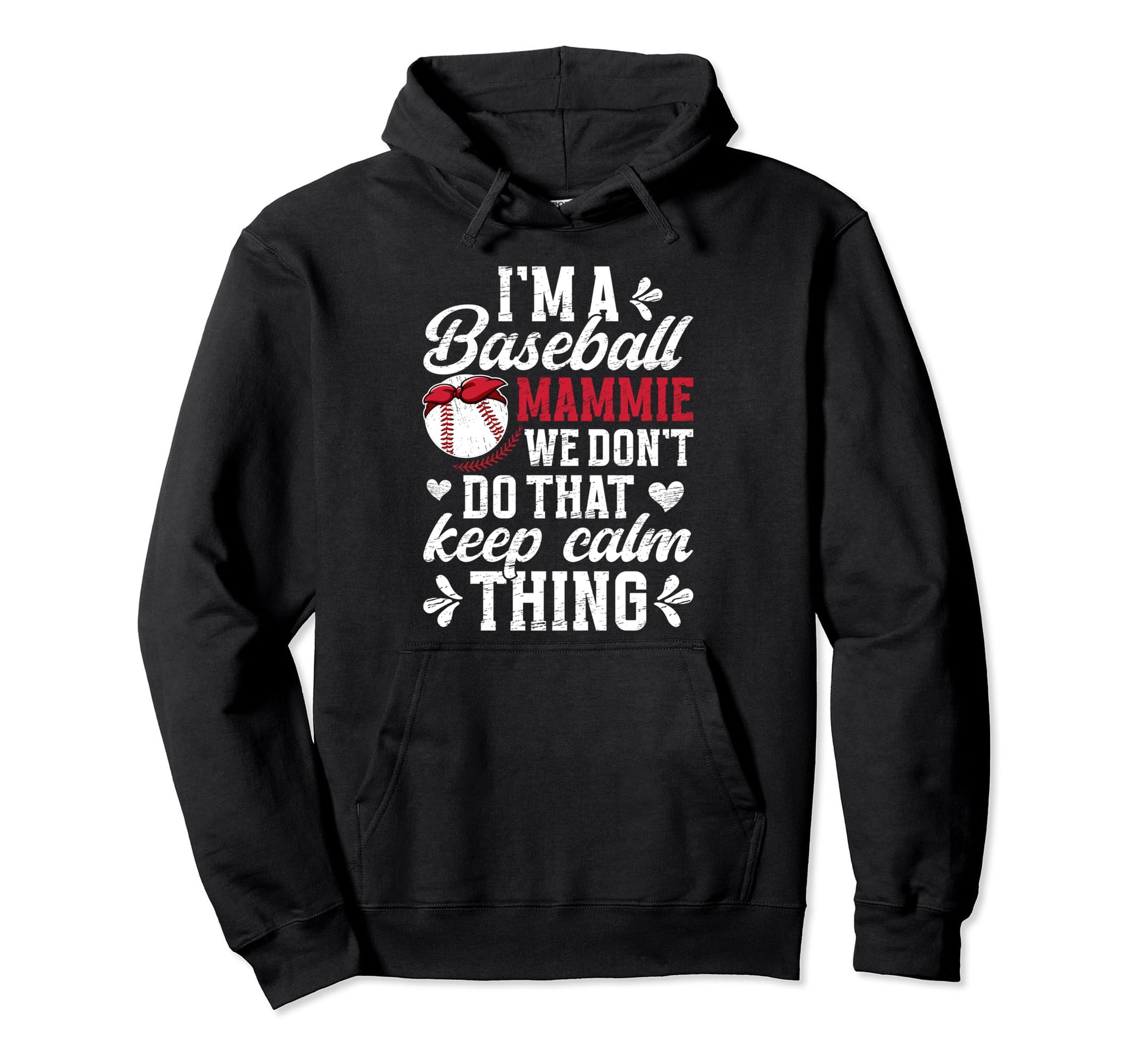 Im Baseball Mammie Grandma Mammie Hoodie - Aesthetic Graphic Men Women - T-Shirt, Sweatshirt, Hoodie