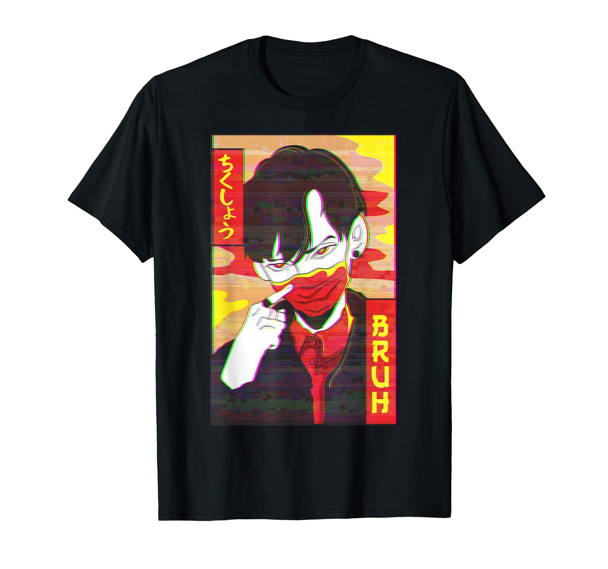 Anime Bruh Japanese Vaporwave T-Shirt - Unique Graphic for Adults - T-Shirt, Sweatshirt, Hoodie