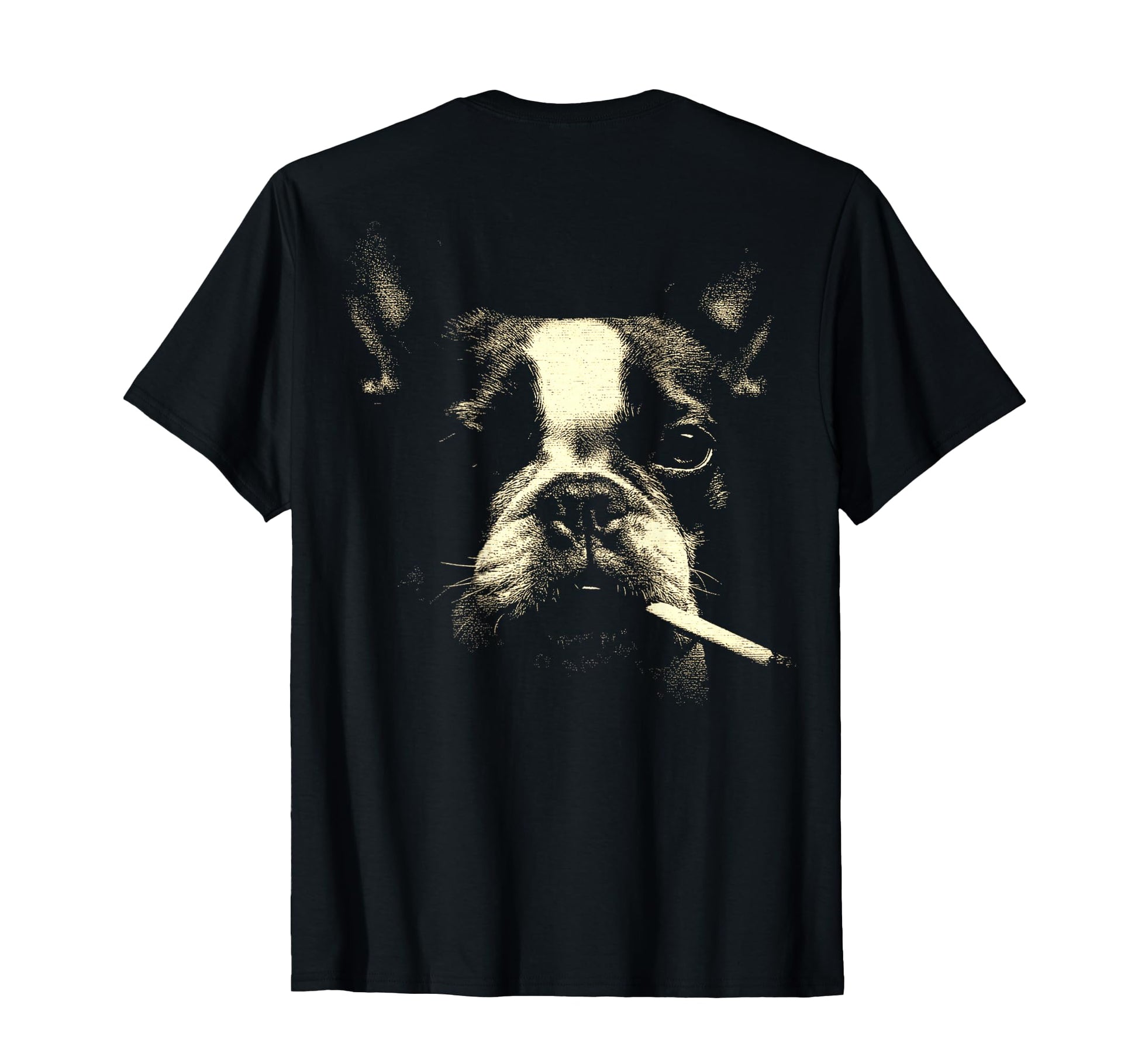 French Bulldog Smoking Cigarette Grunge T-Shirt - Minimalist Print Unisex - T-Shirt, Sweatshirt, Hoodie