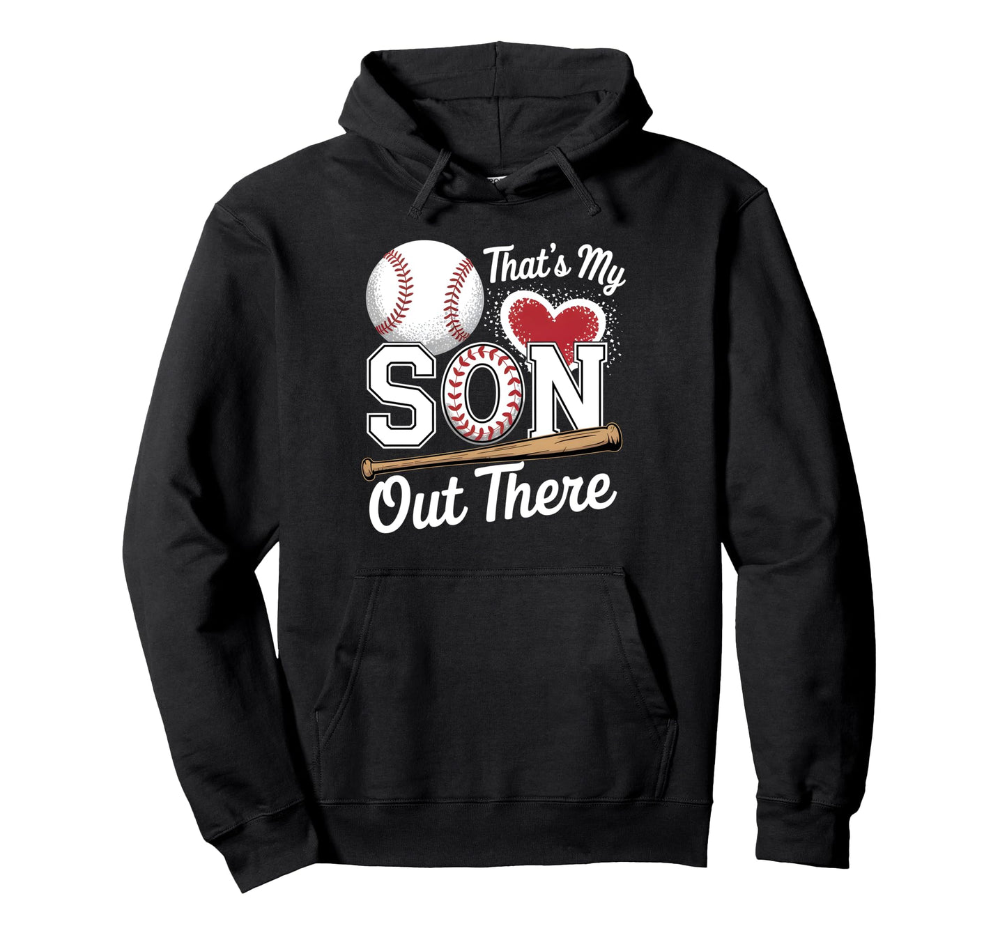 Thats My Son Baseball Grandma Mothers Hoodie - Casual Everyday Wear Unisex - T-Shirt, Sweatshirt, Hoodie