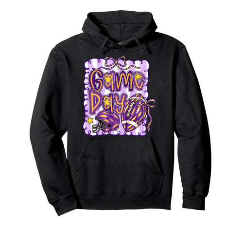 Purple Yellow Gold Football Game Day Hoodie - Streetwear Style Men Women - T-Shirt, Sweatshirt, Hoodie