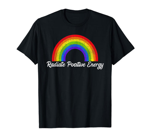 Radiate Positive Energy Rainbow T-Shirt - Custom Art Print Men Women - T-Shirt, Sweatshirt, Hoodie