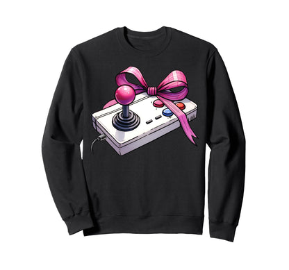 Coquette Bow Arcade Gaming Mothers Sweatshirt - Trendy Graphic for Adults - T-Shirt, Sweatshirt, Hoodie