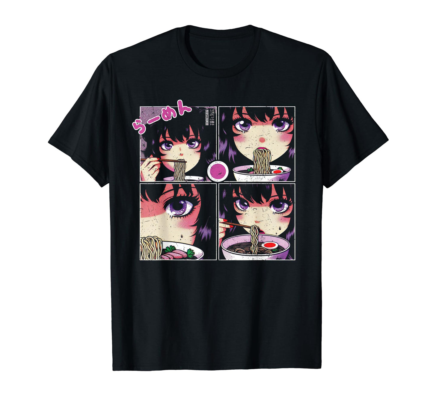 Anime Ramen Vaporwave Aesthetic Kawaii T-Shirt - Minimalist Print Unisex - T-Shirt, Sweatshirt, Hoodie