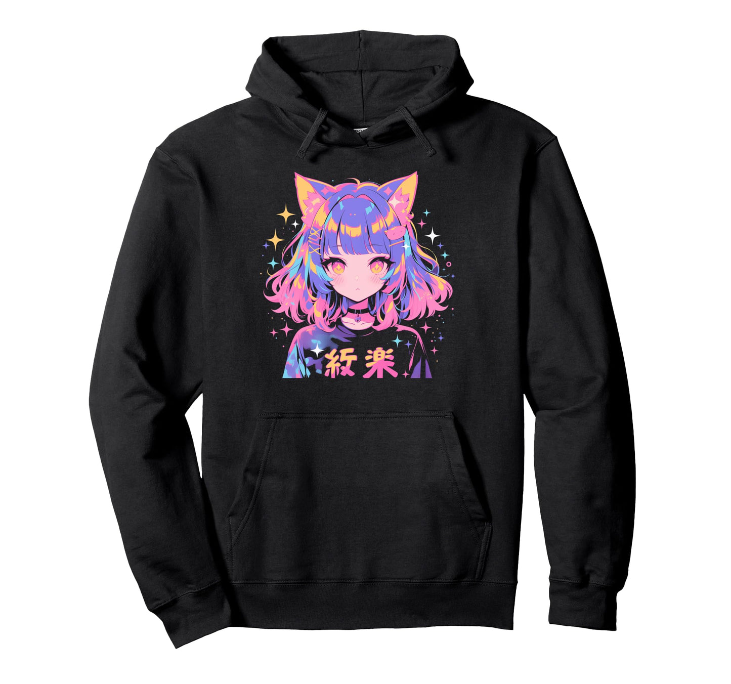 Goth Grunge Demon Anime Waifu Horror Hoodie - Casual Everyday Wear Unisex - T-Shirt, Sweatshirt, Hoodie