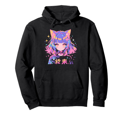 Goth Grunge Demon Anime Waifu Horror Hoodie - Casual Everyday Wear Unisex - T-Shirt, Sweatshirt, Hoodie