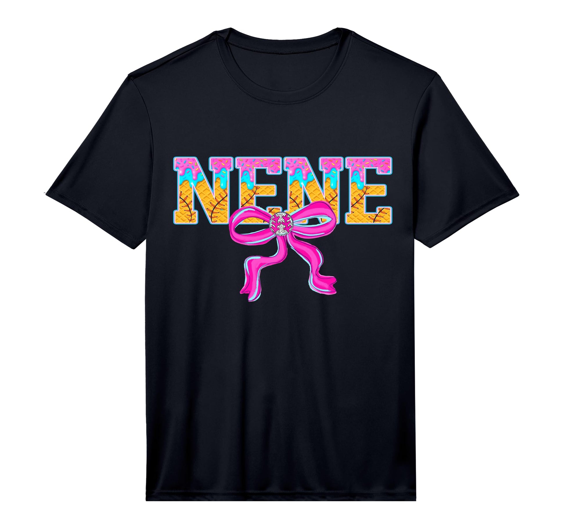 Baseball Nene Ice Cream Drip Game Day T-Shirt - Trendy Graphic Unisex - T-Shirt, Sweatshirt, Hoodie