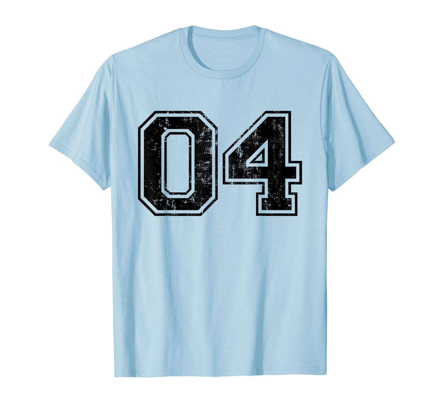 Number 04 Four Varsity Distressed Sport T-Shirt - Trendy Graphic Unisex - T-Shirt, Sweatshirt, Hoodie