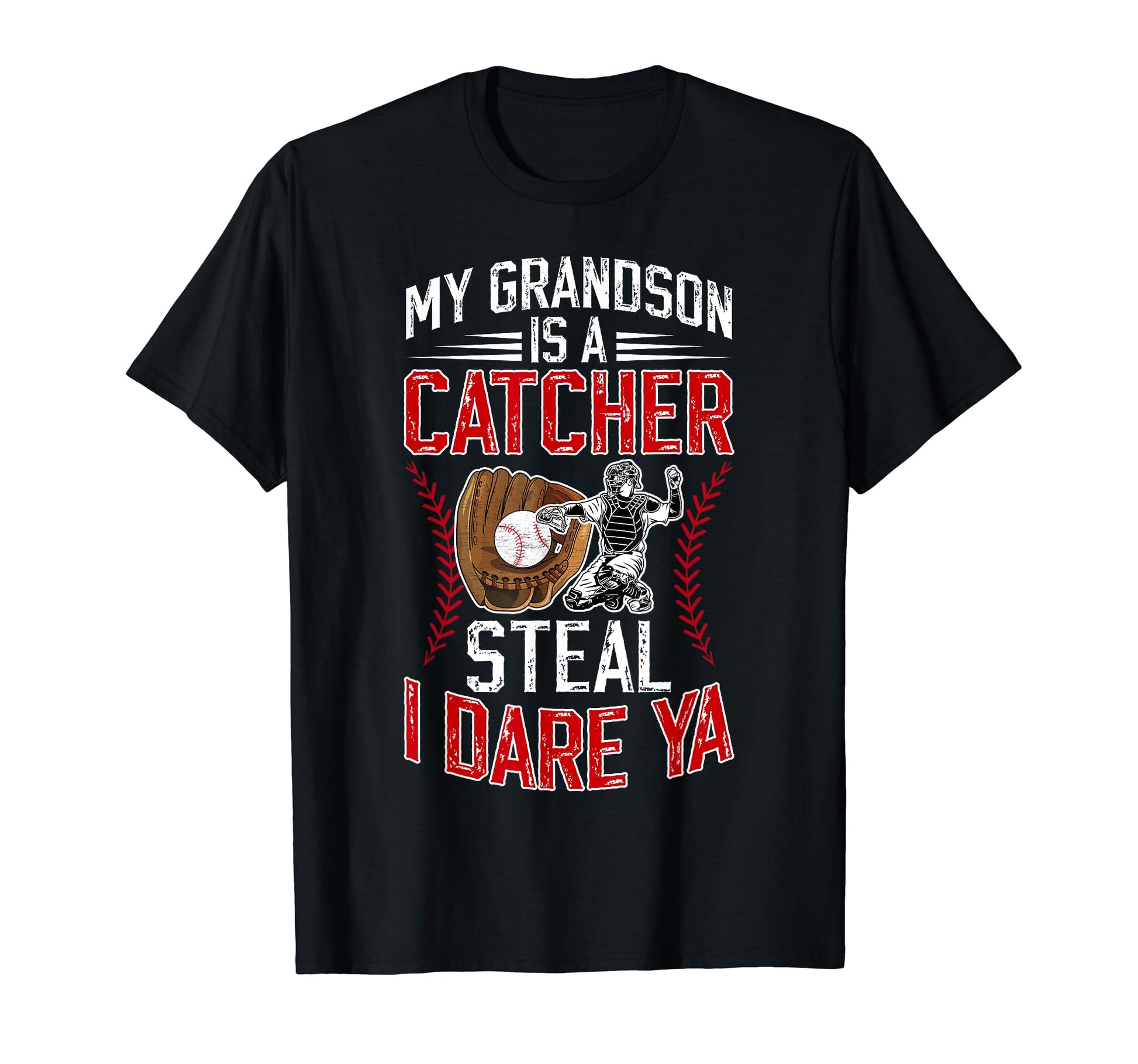 My Grandson Is Baseball Catcher Nana T-Shirt - Trendy Graphic for Adults - T-Shirt, Sweatshirt, Hoodie