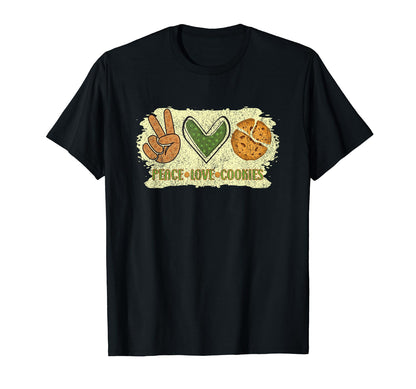 Peace Love Cookies T-Shirt - Custom Art Print for Adults - T-Shirt, Sweatshirt, Hoodie