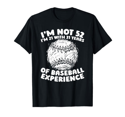 52Th Birthday Baseball Team Player T-Shirt - Minimalist Print Men Women - T-Shirt, Sweatshirt, Hoodie