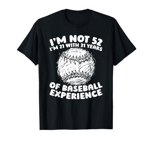 52Th Birthday Baseball Team Player T-Shirt - Minimalist Print Men Women - T-Shirt, Sweatshirt, Hoodie