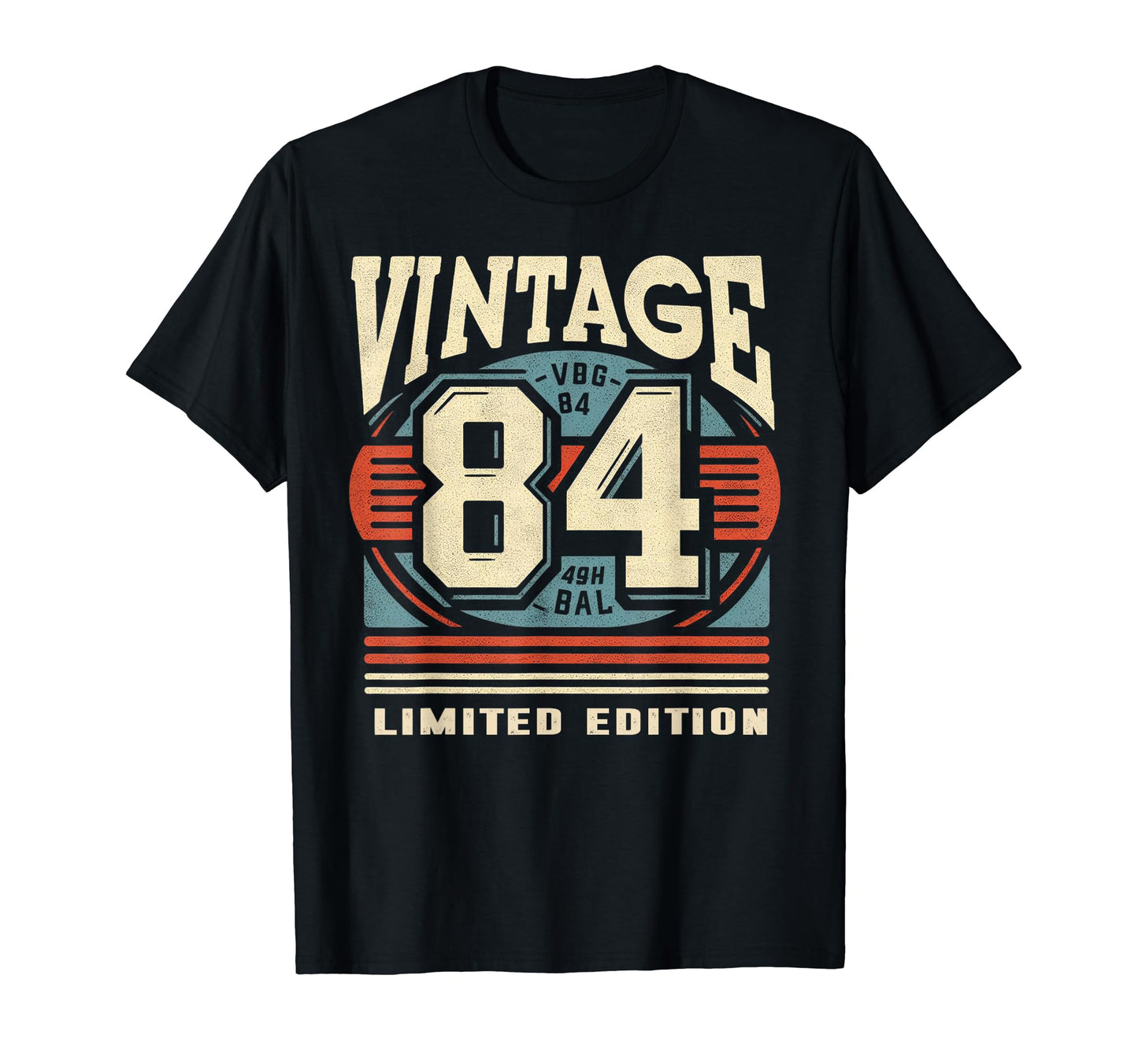 1984 Birthday 84 Born 1984 Typography T-Shirt - Custom Art Print for Adults - T-Shirt, Sweatshirt, Hoodie