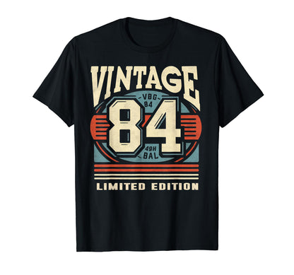 1984 Birthday 84 Born 1984 Typography T-Shirt - Custom Art Print for Adults - T-Shirt, Sweatshirt, Hoodie