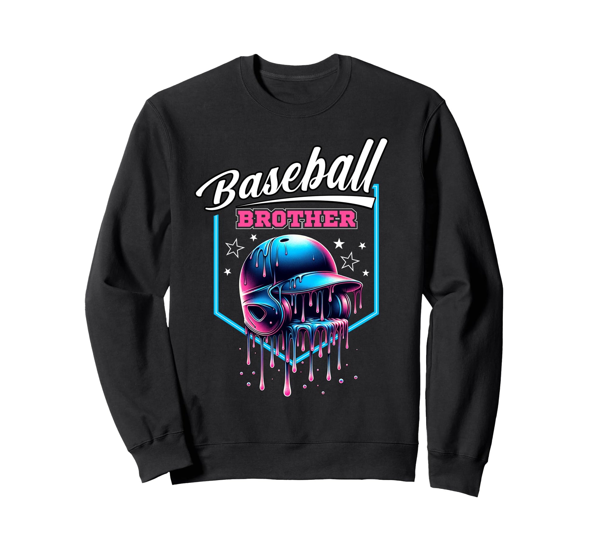 Baseball Brother Ice Cream Drip Sweatshirt - Aesthetic Graphic for Adults - T-Shirt, Sweatshirt, Hoodie