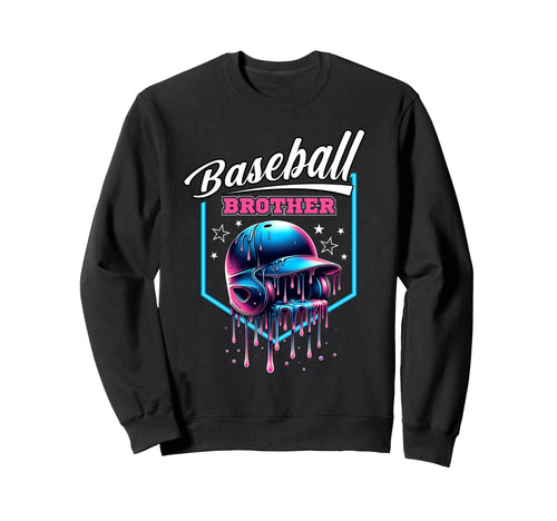 Baseball Brother Ice Cream Drip Sweatshirt - Aesthetic Graphic for Adults - T-Shirt, Sweatshirt, Hoodie