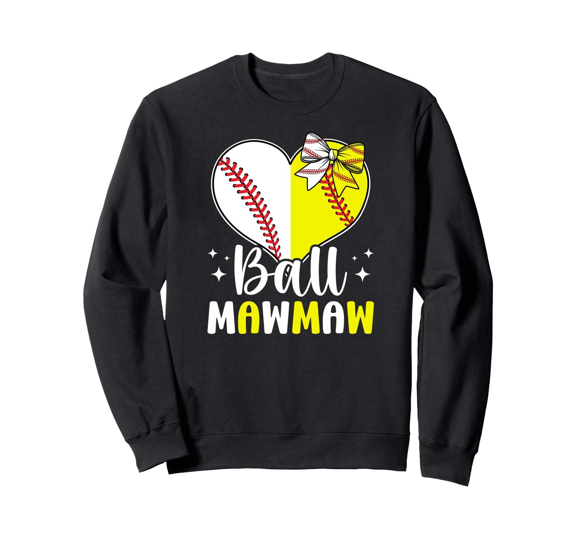 Ball Mawmaw Heart Softball Sweatshirt - Streetwear Style Men Women - T-Shirt, Sweatshirt, Hoodie