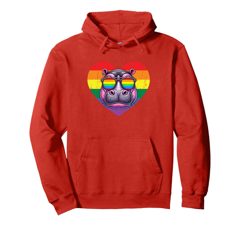 Rainbow Love Heart Pride Lgbt Funny Hoodie - Streetwear Style Men Women - T-Shirt, Sweatshirt, Hoodie