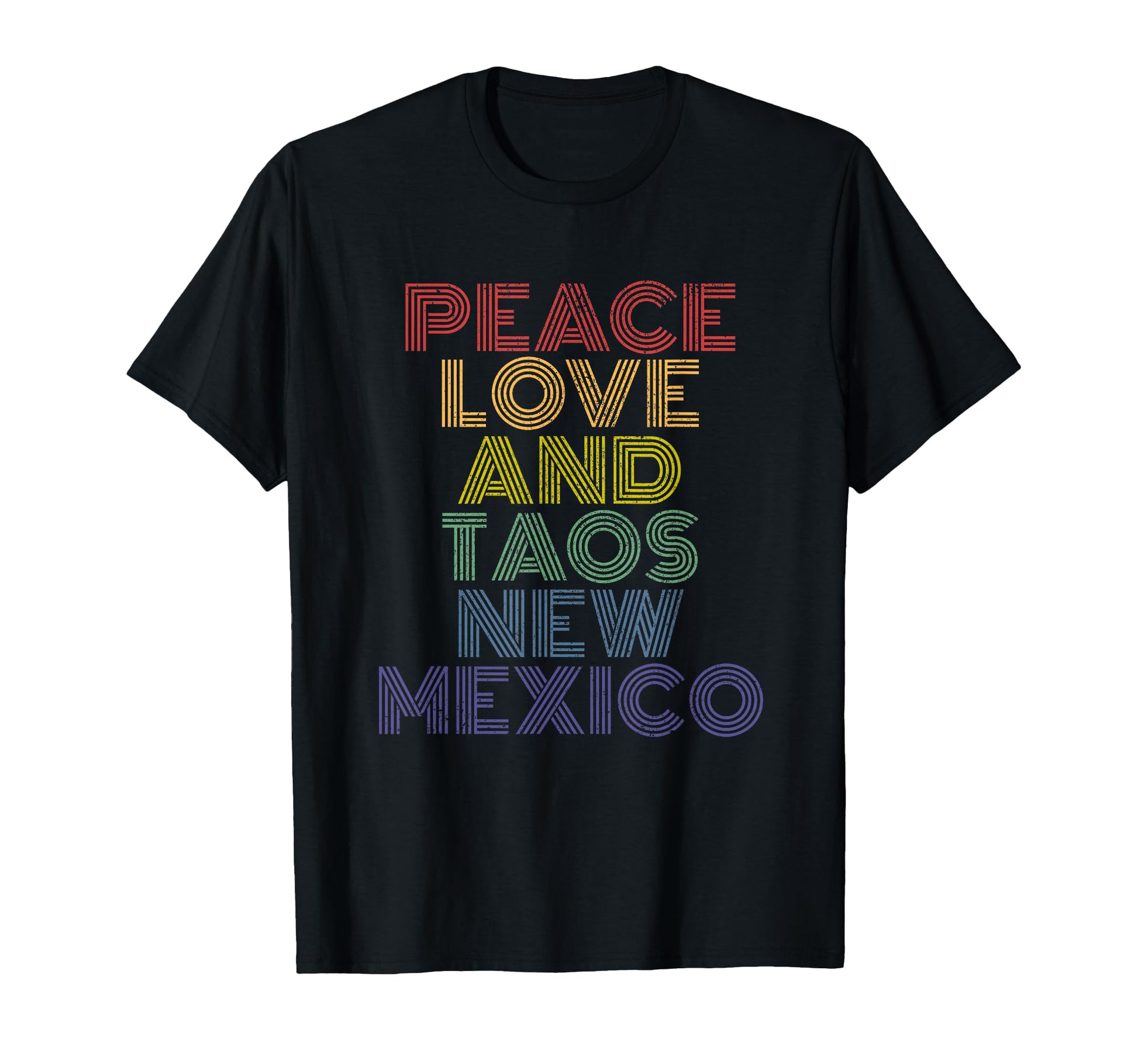 Taos New Mexico Peace Love T-Shirt - Casual Everyday Wear Men Women - T-Shirt, Sweatshirt, Hoodie