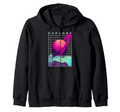 Vaporwave Aesthetic 80S 90S Sweatshirt - Casual Everyday Wear for Adults - T-Shirt, Sweatshirt, Hoodie