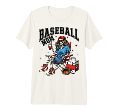 Baseball Mom Skeleton Mama Baseball T-Shirt - Aesthetic Graphic for Adults - T-Shirt, Sweatshirt, Hoodie