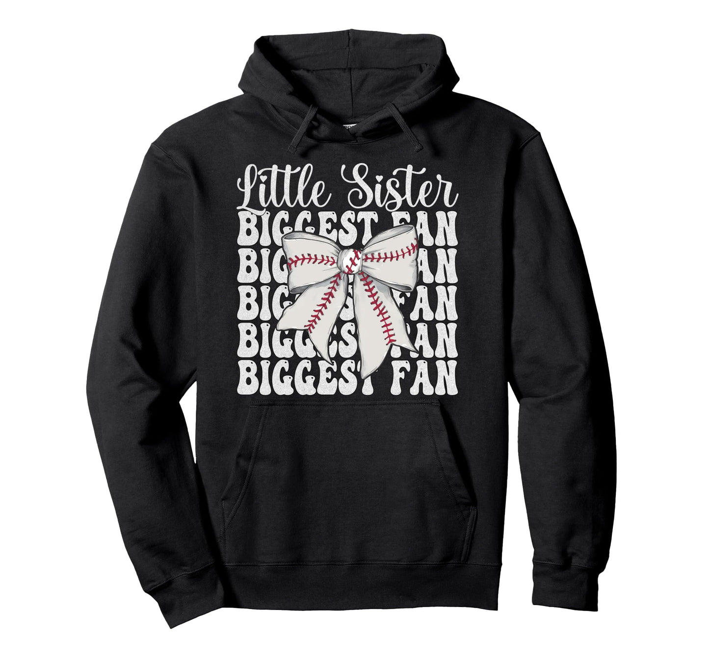 Baseball Sister Baseball Little Sister Hoodie - Fun Novelty Design Unisex - T-Shirt, Sweatshirt, Hoodie