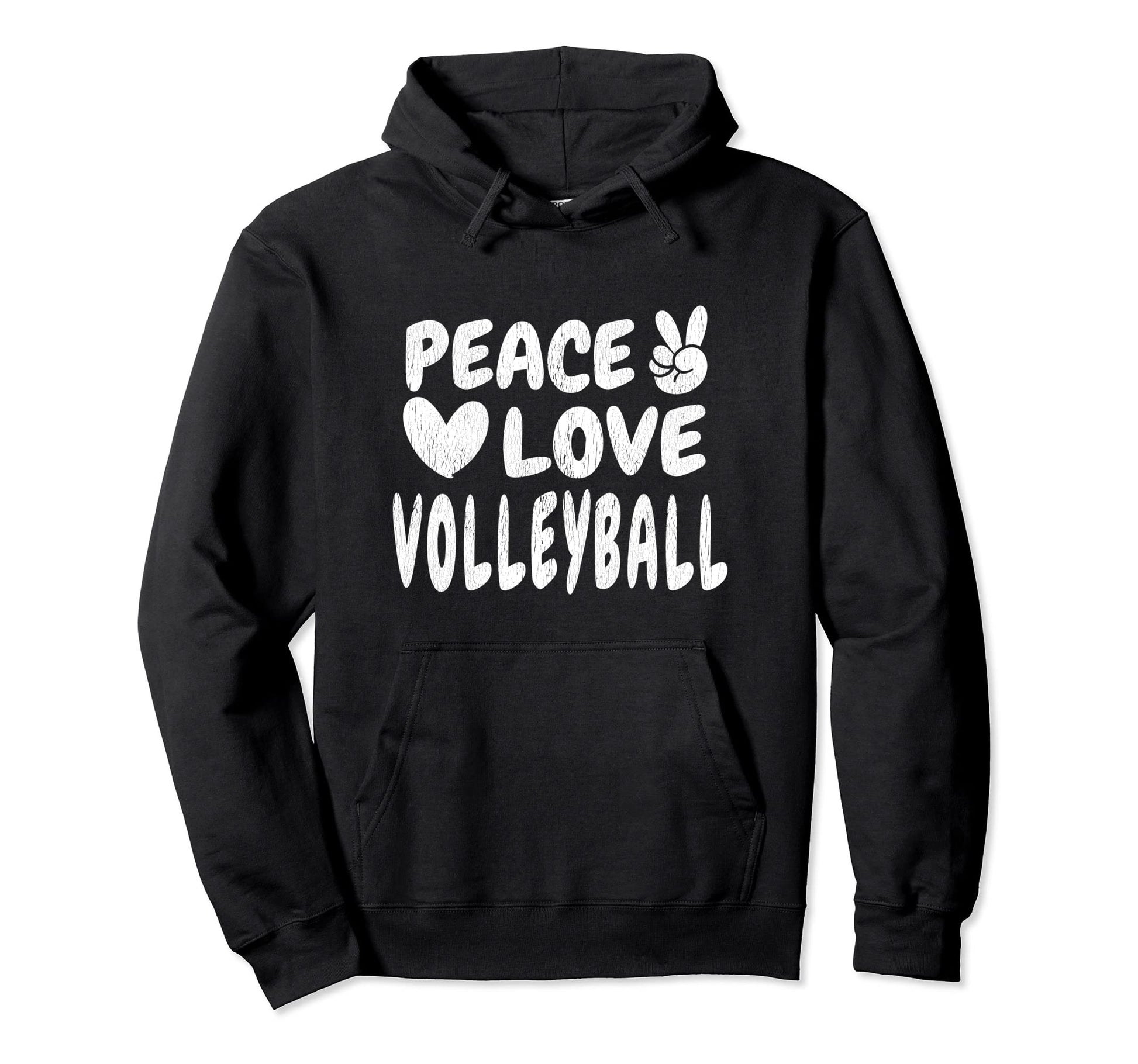 Peace Love Volleyball Groovy 60S 70S Hoodie - Aesthetic Graphic Men Women - T-Shirt, Sweatshirt, Hoodie