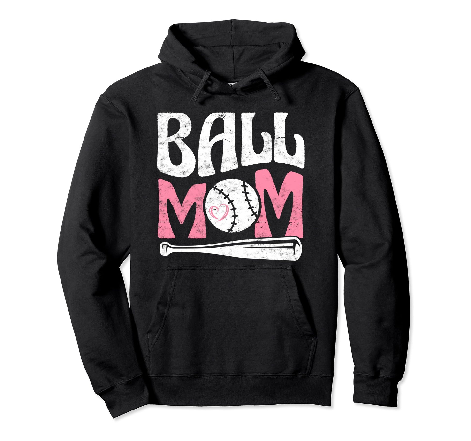 Baseball Mom Pride Heart And Bat Love Game Hoodie - Graphic Print Unisex - T-Shirt, Sweatshirt, Hoodie